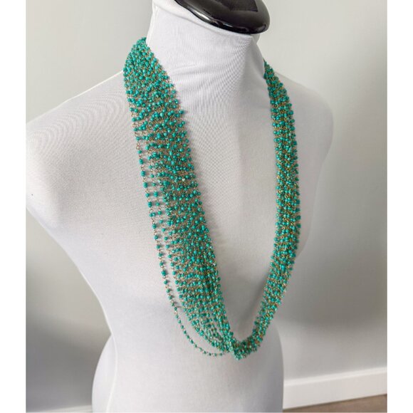 Extra Long Multi Strand Beaded Necklace - Picture 7 of 10